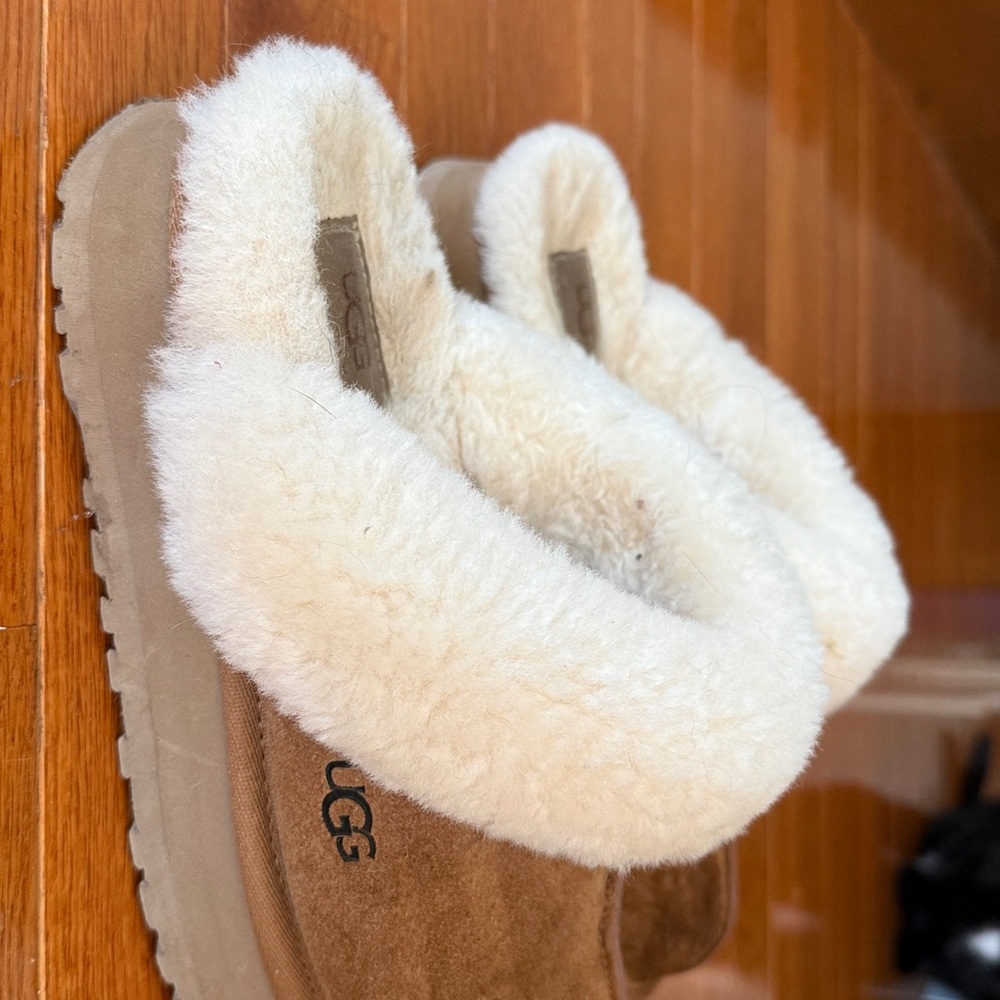 UGG Women's Disquette chestnut Shearling slip ons - Picture 15 of 17